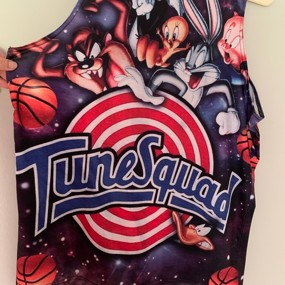 Space Jam Tune Squad tank top, stretchy, unisex Sz medium Material tag missing - Picture 3 of 7